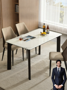 Marble New Household Luxury Rectangular Dining Table