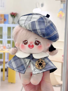Magic Academy Plaid Hat Cute Set Non-Attribute 15cm Cotton Doll Clothes Sweet Cute Style Suitable for Boys And Girls