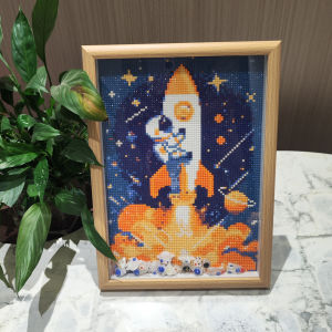 Đồ Thủ Công Dán Kim Cương Hình Phi Hành Gia Mới 2025 Đồ Trang Trí Bàn Đồ Thủ Công Tự Làm Cho Trẻ Em Đồ Chơi Sáng Tạo