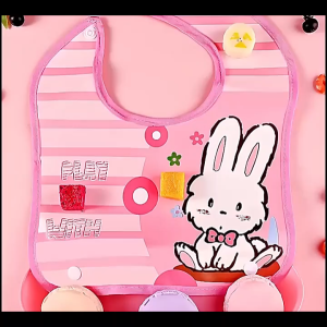 Lakoe ผ้ากันเปื้อนสำหรับเด็กลายการ์ตูน กันน้ำได้