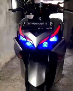 lampu alis running rgb yamaha aerox gratis demon eye / lampu depan aerox rgb free devil eye / lampu variasi aerox
