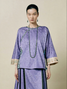 Embroidered Chinese Style Silk Blouse
