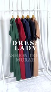 [FTMMC] Dress Lady New / Dress Wanita Dewasa / Baju Dress Wanita Terbaru Kekinian / Dress / Gaun Pesta Kondangan Mewah / Baju Wanita Model Baru / Dress Cantik Kekinian / Baju Wanita Korean Style / MC02