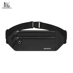 LouisWill Fashion Sports Bag Outdoor Waist Pack Bag Ultrathin Pouches Adjustable Running Pouch Waterproof Crossbody Bag Money Phone Waist Fanny Pack Jogging Belt Fanny Pack for Workouts Sports Outdoor
