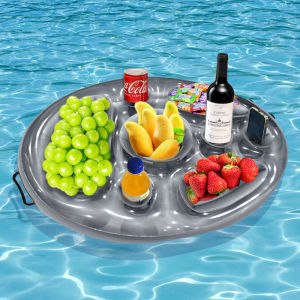 Summer Sea Bucket Cup Holder Inflatable Pool Beach Swimming Play Family Party Float Beer Drink Tray Cooler Table Toy Accessories