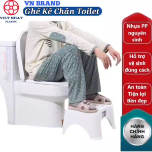 Ghế Kê Chân Toilet Nhựa VIỆT NHẬT - Ghế Chống Táo Bón chịu lực tốt - Chính hãng 2136