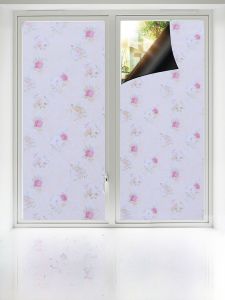 Transparent Glass Stickers Privacy Sun Protection Heat Insulation Bedroom Decorations PVC Material Flower Patterns New Chinese Style