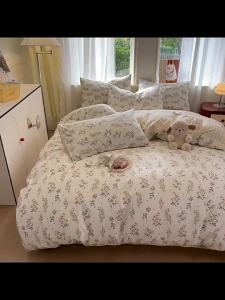WUYINLIANGPIN | Bộ Đồ Chăn Ga Gối Mùa Đông Bằng Cotton Sạch