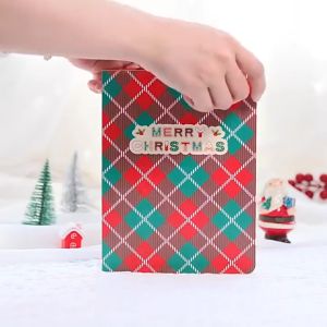 UMI 3D Pop Up New Year Merry Christmas Greeting Card Wishes Xmas Tree Blessing Card Postcard Paper With Envelope 圣诞节礼物贺卡