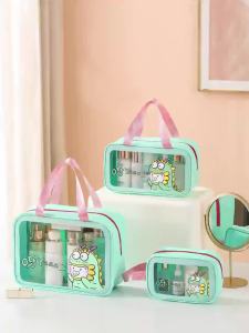 Transparent TPU Cartoon Toiletry Bag Waterproof Makeup Travel Pouch HD007/HD008/HD009