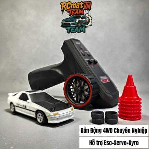 Xe Điều Khiển Mini Drift 1/43 YDJ – Có Servo + ESC + Gyro Drift Mượt Đèn LED Cực Ngầu Full Phụ Kiện