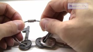 Tali Karabiner 15cm Sambung Stainless Steel Wire Key Loop Gantung Carabiner 201380