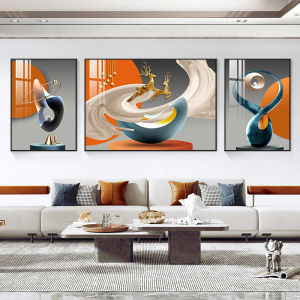 Modern Minimalist Luxury Triptych Floral Wall Art