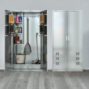 Stainless Steel Cleaning Tools Storage Cabinet