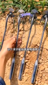 Manual Weeding Puller Tool  4-tooth Root Removal Weeding Vertical Weeding Digging Grass Shovel Lawn Root Remover Garden Hoe Garden Supplie For Weeding Digging
