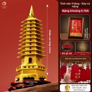 BINYUE | Tượng Tháp Wu Chang Phong Thủy Thành Công Bằng Đồng