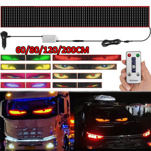 Đèn LED Ma Trận Pixel Panel Hình Mắt Quỷ Cho Xe Tải Với Điều Khiển Từ Xa Đèn Nội Thất Tạo Không Khí Trang Trí Kính Chắn Gió Chất Liệu ABS