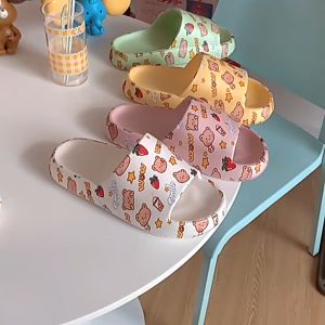 Sandal Selop Slip On Smile Bear EVA Sendal Slop Empuk Korea Slippers JOFSH80