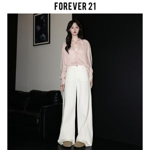 White High Waist Wide Leg Jeans Women Loose Pear Shape Straight Long Pants Forever 21 Design Sensation Autumn New Style
