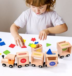 Educational Magnetic Blocks Train Puzzle Toy