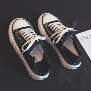 Black Slip-On Canvas Shoes for Women Fall Season 2025New Match All Dressed-down Half Slip Cloth Shoes Casual Platform Shoes