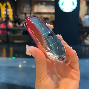 【B327 READY STOCK】 BYD Sealion 7 M6 Seal Atto 3 Dolphin Gradient TPU Key Cover Car Remote Protective Box Car Key Cases