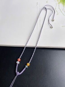 Handmade Four Strand Jade Thread Pendant Rope Adjustable Clavicle Rope Jade Pendant Rope Original Slow System Handmade