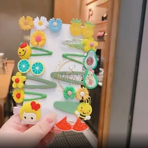 Jepitan Rambut Korea Anak Perempuan Motif Bunga 1 Set 14 Pcs Aksesoris Rambut Perempuan AK109 YARRA