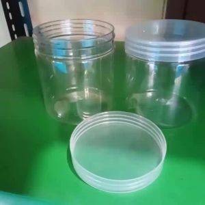 (isi 5 PCS)Toples Kue Kering 500ml / Toples Plastik Bulat 500ml Bening / Topeles Bulat Silinder tutup Transparan / Toples bumbu dapur