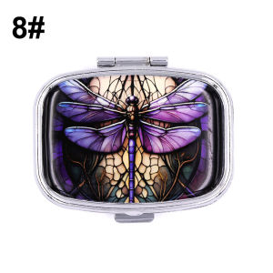 ภาชนะใส่ยาโลหะปิดผนึกขนาดเล็กพร้อมการออกแบบสัตว์ – กล่องใส่ยาสําหรับเดินทางแบบช่องคู่ กล่องเก็บยาตกแต่ง