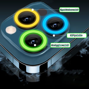 Luminous Camera Lens Tempered Glass Protectors for iPhone 15ProMax 15 Pro 14 ProMax 14 Plus 12 13 Pro Max 11 Promax 9H Anti-Scratch Glass Metal Screen Cover