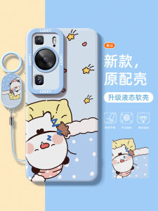 Huawei P60 pro Soft Silicone Case Womens Edition with Lanyard Anti-Loss Cute Cartoon Design 5G Drop Protection Rear Cover