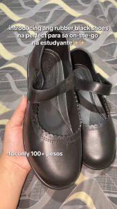 SHUTA Black School Shoes for Girls - Round Toe Anti-Slip Rubber Sole Velcro Perfect for Daily Campus Sizes 25-40 #BackToSchool #SchoolShoes #Comfort