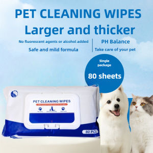Yoyosoft pet wipes 80 special for cats and dogs to wipe tears to clean body parts Leave-in cleaning paper is safe and mild
