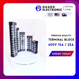 Terminal Block TB2502 / TB1512 / TB1510 / TB1508 / TB1506 / TB1504 / TB1503 / TB1502 / 600V 15A 25A