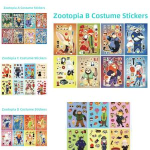Cute Animal City Zootopia Judy Nick Cartoon Changeable Stickers Book
