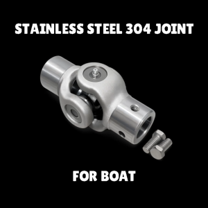 STAINLESS 304 HEAVY DUTY UNIVERSAL JOINT CROSS JOINT BALL JOINT YOKE FLANGE - Durable Corrosion Resistant Precision Engineered Secure Fit Marine Grade.