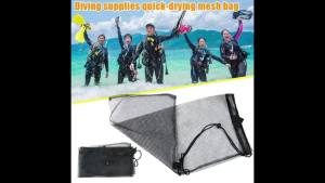 Portable Quick Dry Swim Dive Drawstring Bags for Water Sports Snorkelling Mask Flippers Packing Net Bags Camping Kayaking Hiking