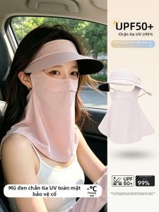 Cgediao | Full Face Sun Protection Mask For Summer Driving UV Blocking And Cooling Facemask Hat