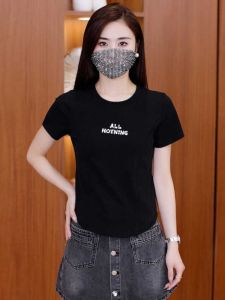 Summer 2025 New Short Sleeve T-Shirt round Neck Versatile Fashionable Youthful Conceal Slimming Trendy Inner Wear Casual Cotton