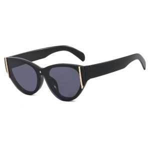 JN IMPRESSION Korean Version Cat-eye Frameless Sunglasses UV Protection Retro One-piece High-quality Texture Slim Sunglasses