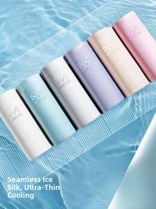 MiiOW | Ice Silk Seamless Womens Underwear High Waist Triangle Shorts Thin Model 2024 Summer New Abdomen Lifting Butt Enhancing Briefs