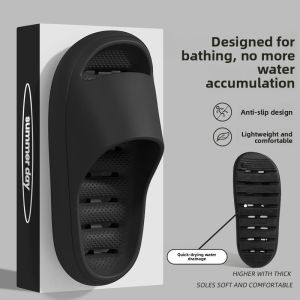 MONLEYTA | Bathroom Slippers Mens Bathing Anti-slip Odor-resistant EVA Indoor Home Leaky Quick-dry Thick Bottom Sandals Summer Season