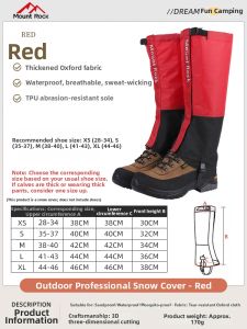 Waterproof Snow Sand Protection Hiking Mountaineering Desert Shoe Covers