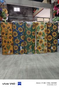 sun flower design fabric sold per yard perfect for curtain 36 inches by 60 inches