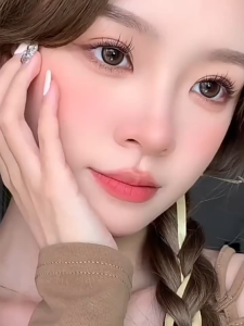 12 Monthes Blue Purple Comic Glasses Size: 14.5mm Diameter: Invisible [2 Pieces Come with A Box] 清凉一夏~美瞳年抛蓝紫色系精选~夏日海盐蓝~假日出游约会必备!