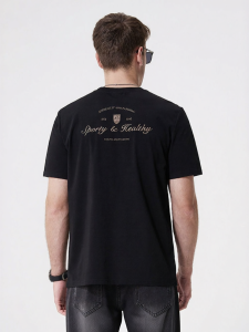 Enjeolon | Heavyweight Breathable Smooth Vintage American Letters Print T-Shirt 210g