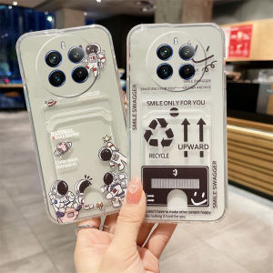 Phone Case Realme 12 Pro+ Plus Note 50 C67 4G 5G Casing Hot New Design Astronauts Cartoon Bear Silicone Transparent Card Holder Lens Protection Soft Cover 2024