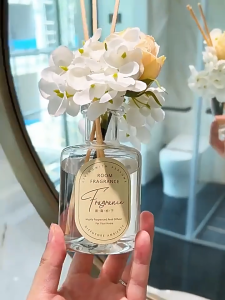 Flower Reed Diffuser Luxury Long Lasting Home Fragrance Air Freshener for Bedroom Bathroom Spa Decor