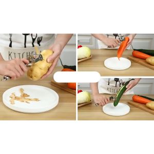 Nạo Sợi Bào Vỏ Inox 3In1/ Dụng Cụ Nạo Rau Của Quả Đa Năng GALIT625